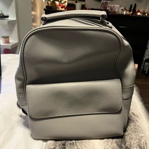 Faux Leather Backpack with USB Port